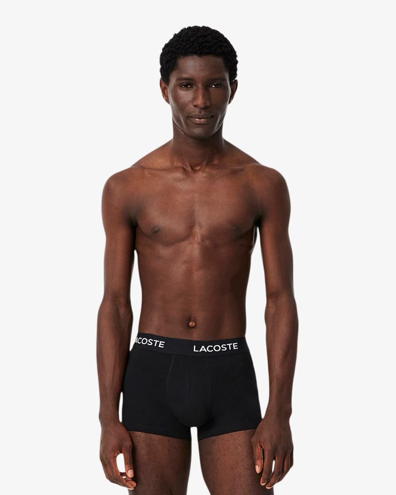 Lacoste оригинал трусы мужские новые боксеры чёрные 5 штук набор (NEW)
