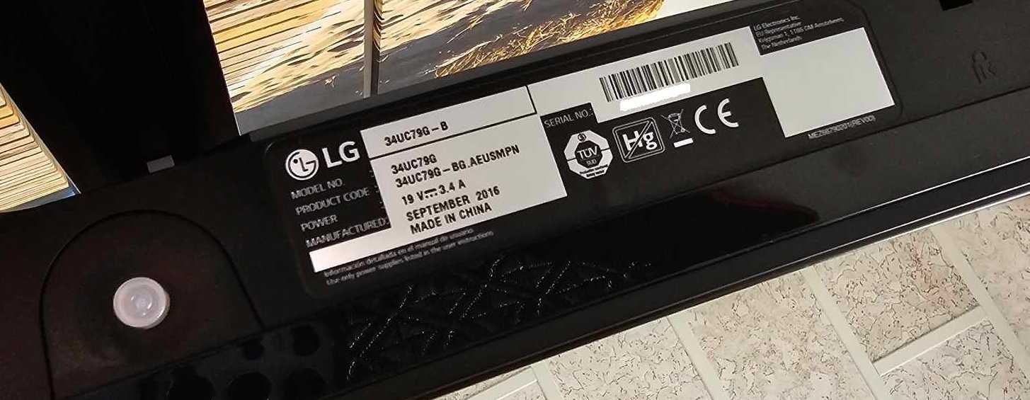 LG 34UC79G-B Monitor 34" Ultrawide IPS 144Hz