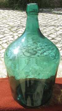 Garrafão Antiquíssimo dos anos 30 de 5 litros vidro verde raro escuro