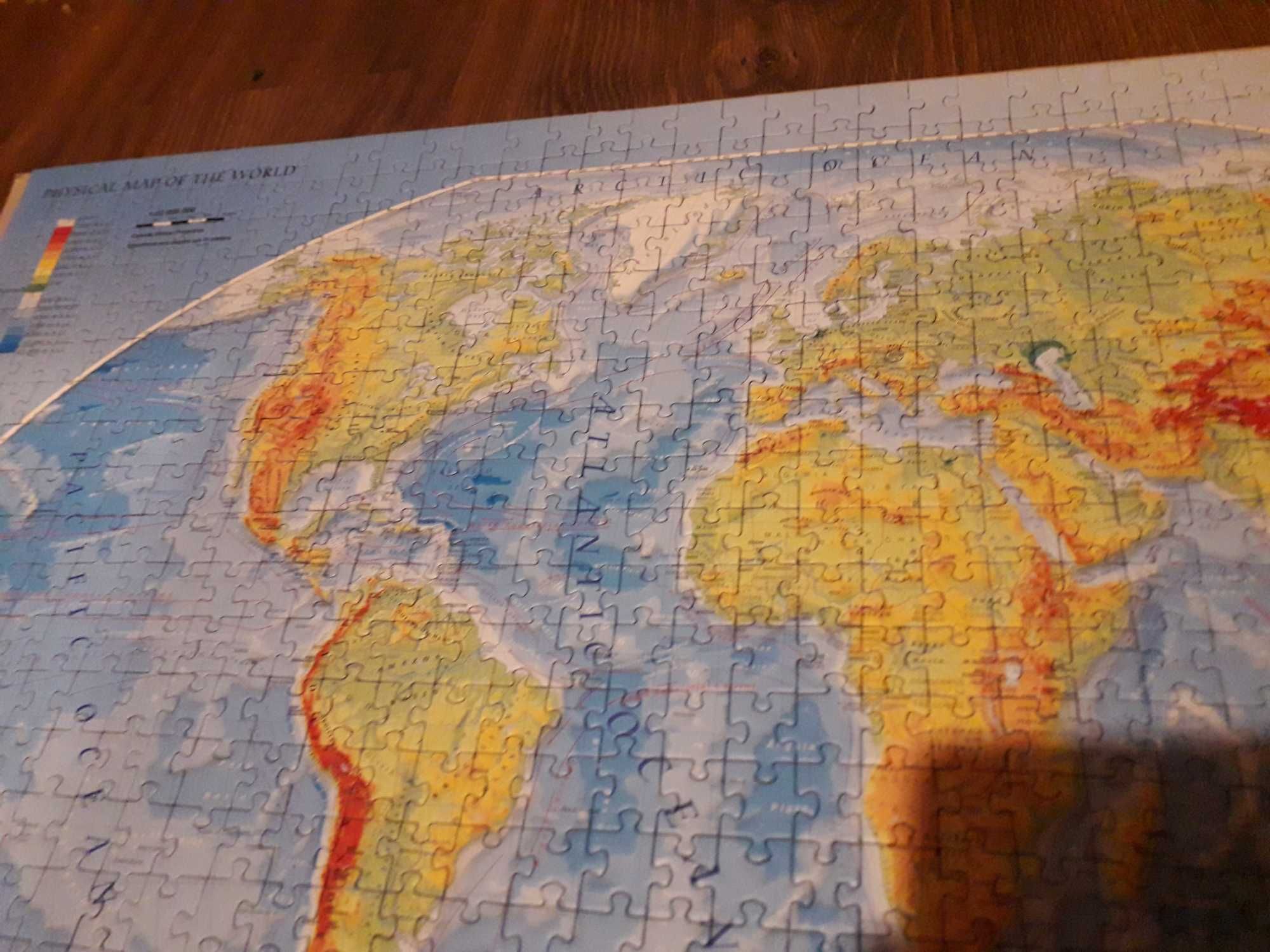 Puzzle Mapa świata 1000 elementów