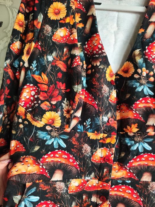 Sukienka grzyby xl jesień jesieniara ciepła