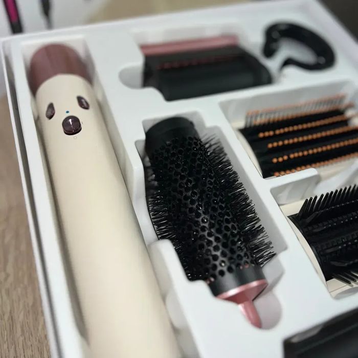 Стайлер Dyson Airwrap Complete Long 6 насадок Sakura Дайсон рожевий