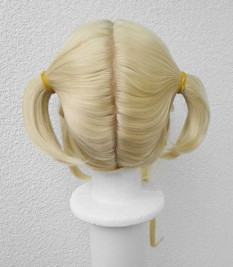 Lizzy Kuroshitsuji peruka blond żółta z kitkami lokowana cosplay wig
