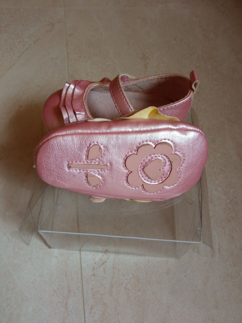 Baleriny 12cm niemowląt 19 Next niechodki eleganckie Chrzest skóra