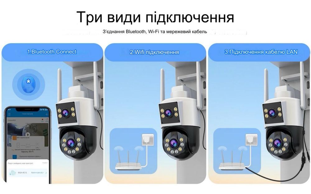 20MP-ZOOM 10x Уличная поворотная WIFI камера
