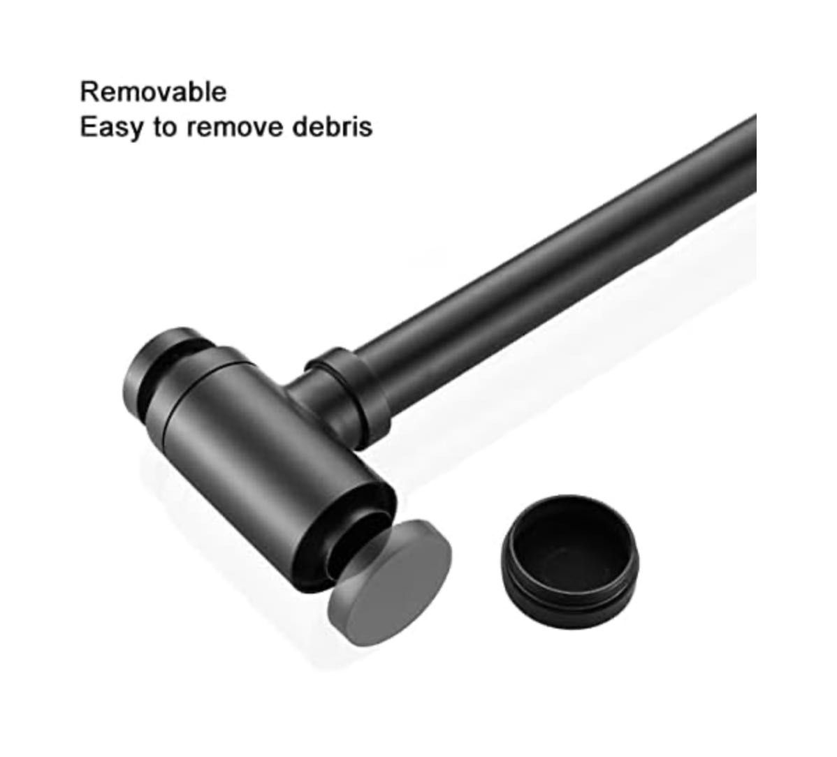 Syfon do umywalki czarny 1 1/4" fi 32 mm regulowany