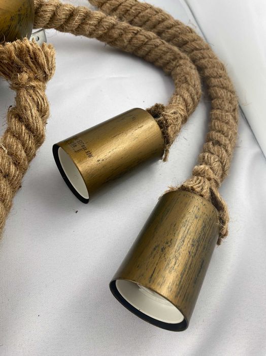 Trio lampa wisząca 2 punktowa sznur lina nowa Rope