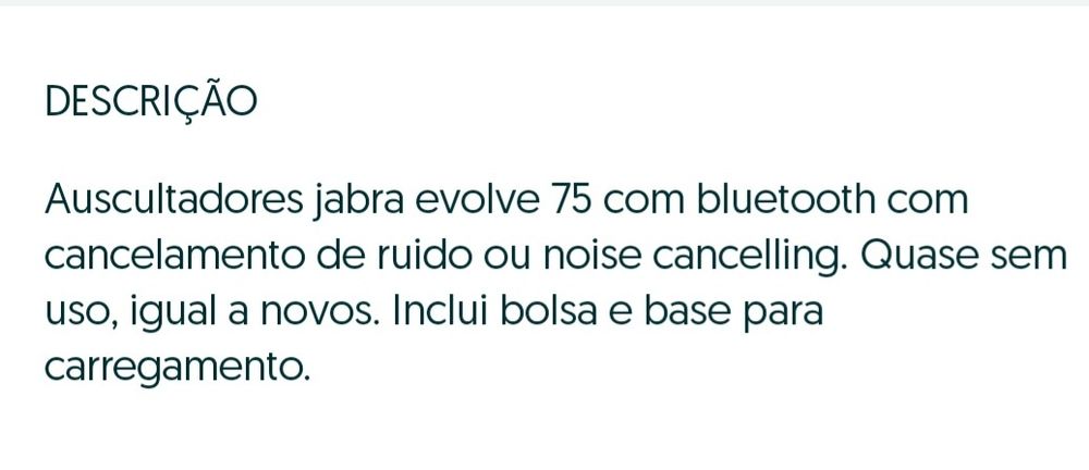 Auscultadores Jabra evolve 75 headset
