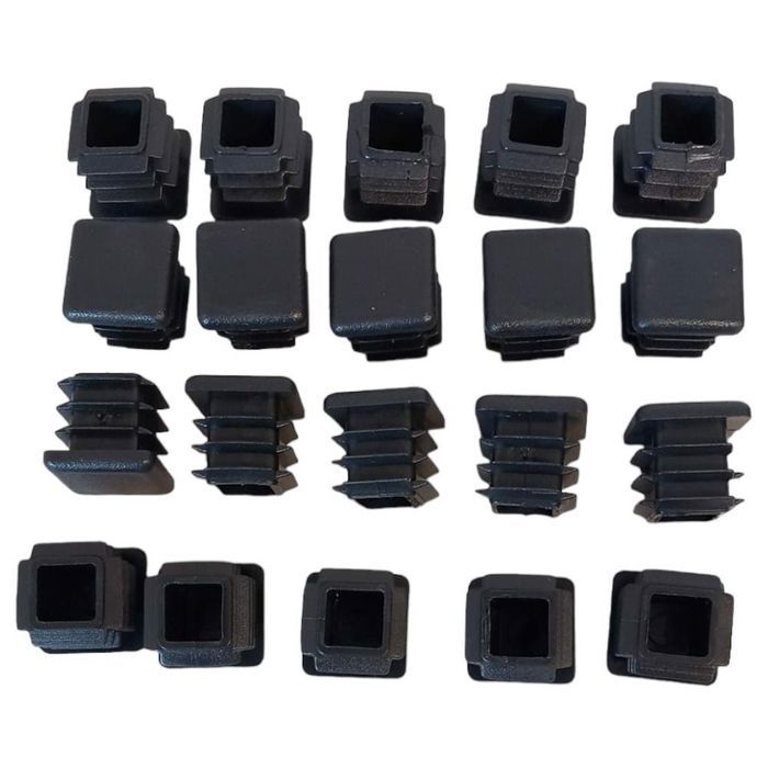 zaślepka nakładka kwadratowa 20x20 mm 20szt czarne