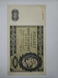 500zł 1940 r Kraków seria A start banknot