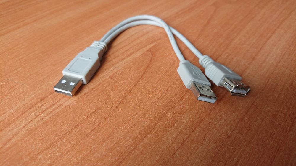 Адаптер переходник USB мама на 2 USB папа (CCP-USB22-AMAF-3) 0.15 м