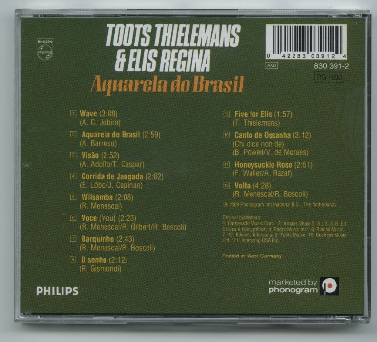 2 CD's - Natalie Cole + Toots Thielemans & Elis Regina