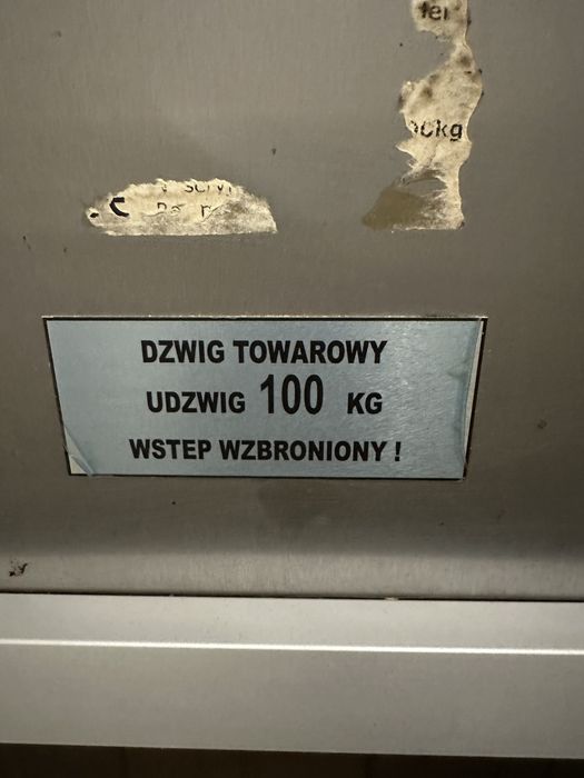 Winda towarowa gastronomia