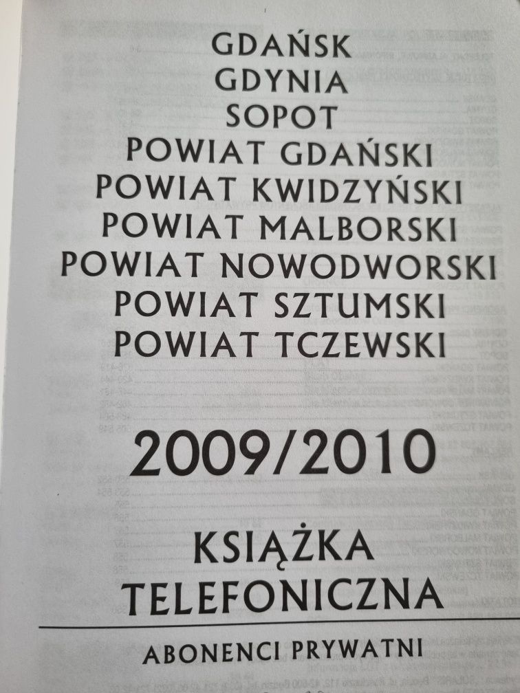 Książka telefoniczna woj pomorskiego 2009-10.