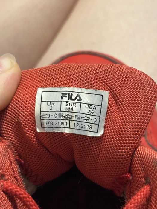 Sneakersy FILA buty sportowe platformy czerwone rozm. 34