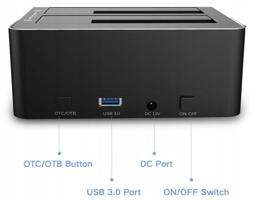 RSHTECH Stacja dokująca dysku twardego USB 3.0 do Dysków POWYSTAWOWY