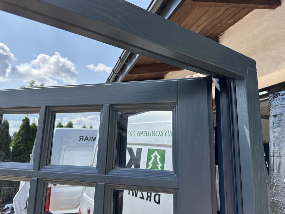 Drzwi zewnętrzne drewniane Grube 100mm U=0,49 Montaż cała Polska i Ue