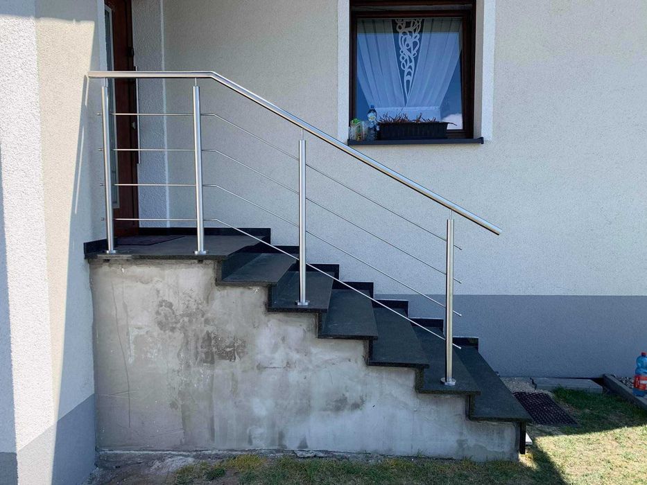 Barierka balustrada nierdzewna balkonowa tarasowa okienna schodowa