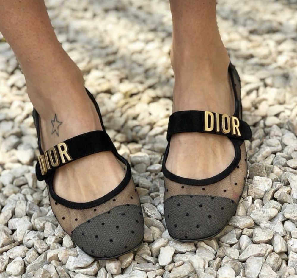 туфлі-лодочки Christian Dior Mary Jane з сітки та замші, оригінал
