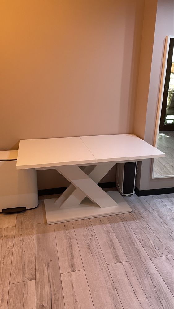 Stół rozkładany Xenon 140*80 biały mat dąb