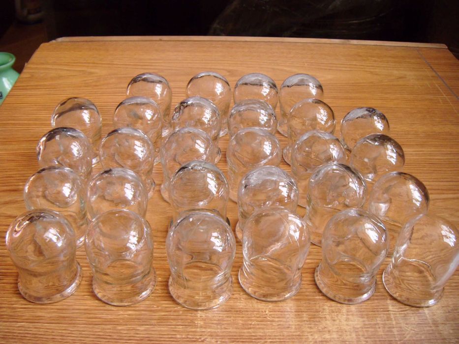 Bańki lekarskie, szklane (PRL) - 27 sztuk