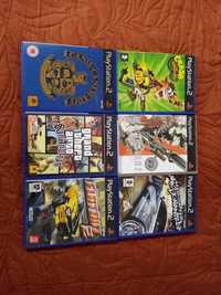 Gry na PlayStation 2 ps2 gta san andreas mgs nfs crash