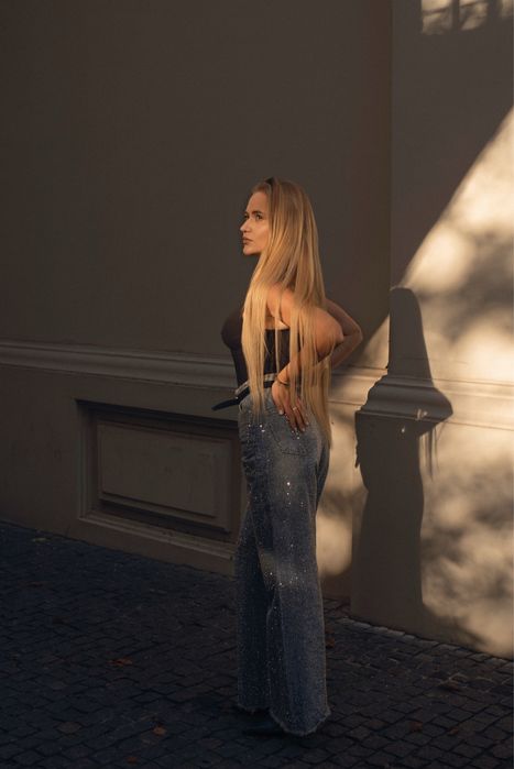 Джинси в стрази з