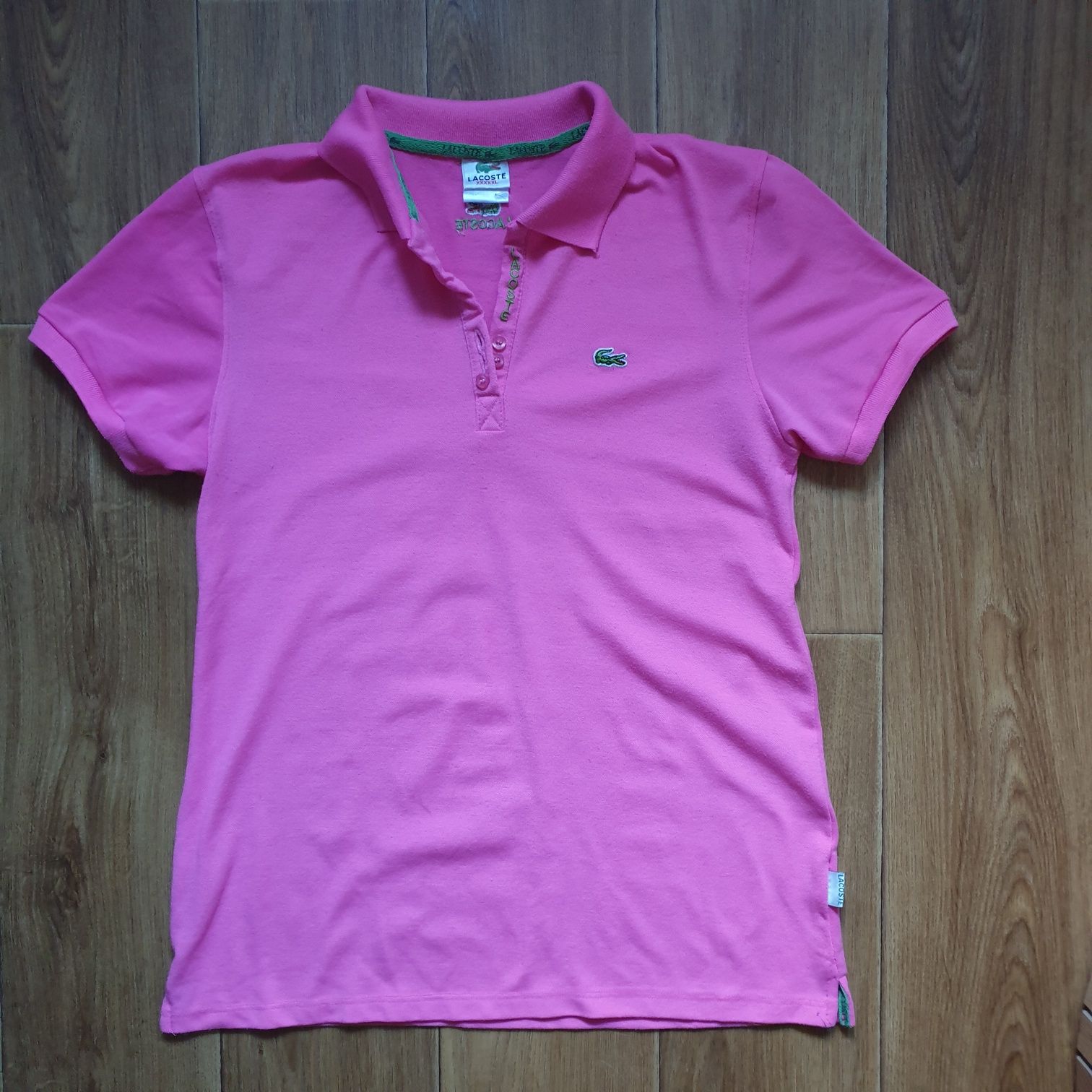 Lacoste поло  L /38 /40 футболка рожева жіноча