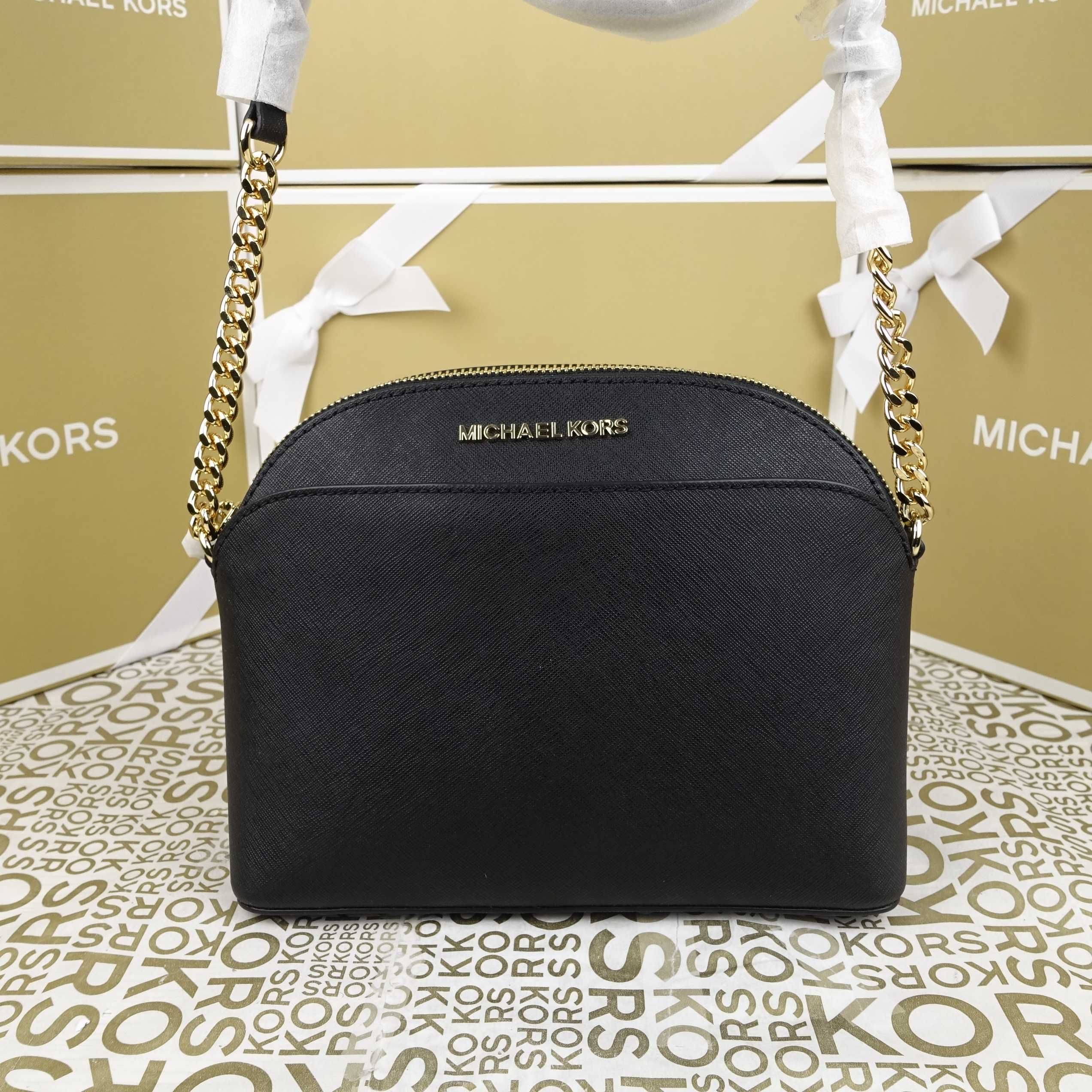 Сумка Michael Kors jet set dome md black оригінал Майкл Корс