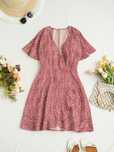 Sukienka Letnia Boho Kopertowa Dalmatyńczyk Mini Casual Shein S 36