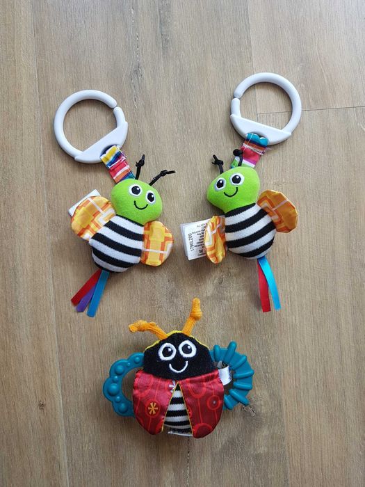 Lamaze Grzechotka biedronka Zawieszka pszczółka szeleści x 2szt.