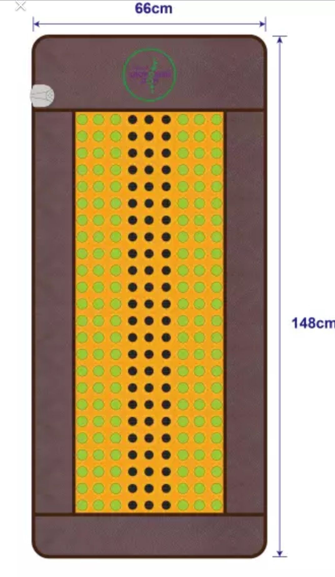 Термо коврик двухсторонний ,нефрит, турмалин.