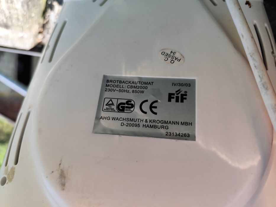 Хлібопічка Fif, привезена з Німеччини