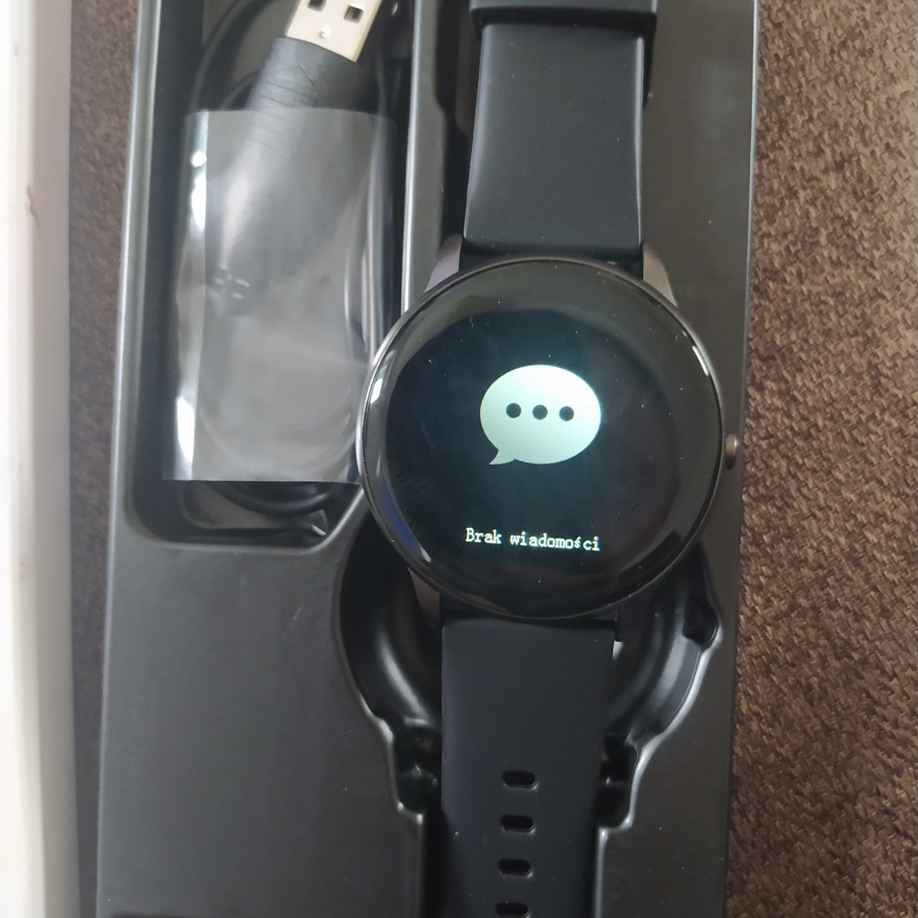 Smartwatch GRV okrągły czarny