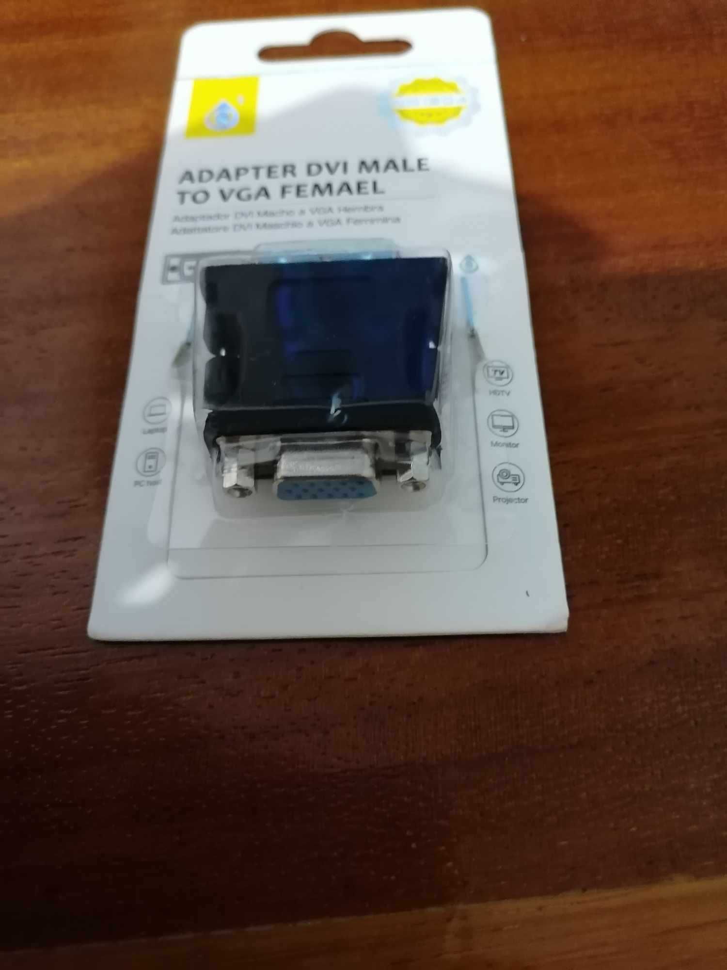 Adaptador DVI macho para VGA fêmea