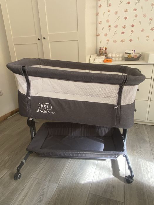 Berço Com Cesto Luxury Cinza Kinderland