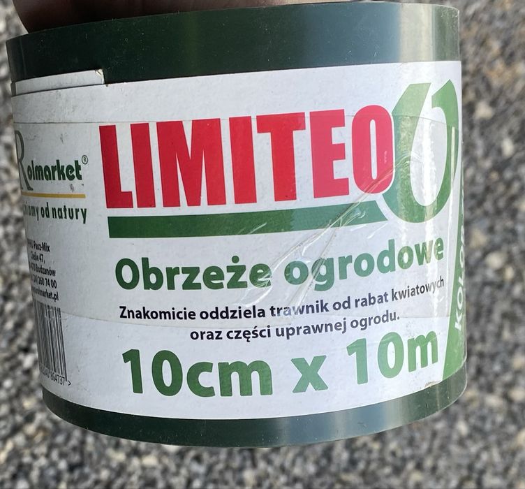 Obrzeże odrodowe proste 10cm, 10m w smie ponad 50 metrów zielone