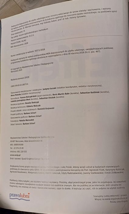 Effekt 1 podręcznik do języka niemieckiego