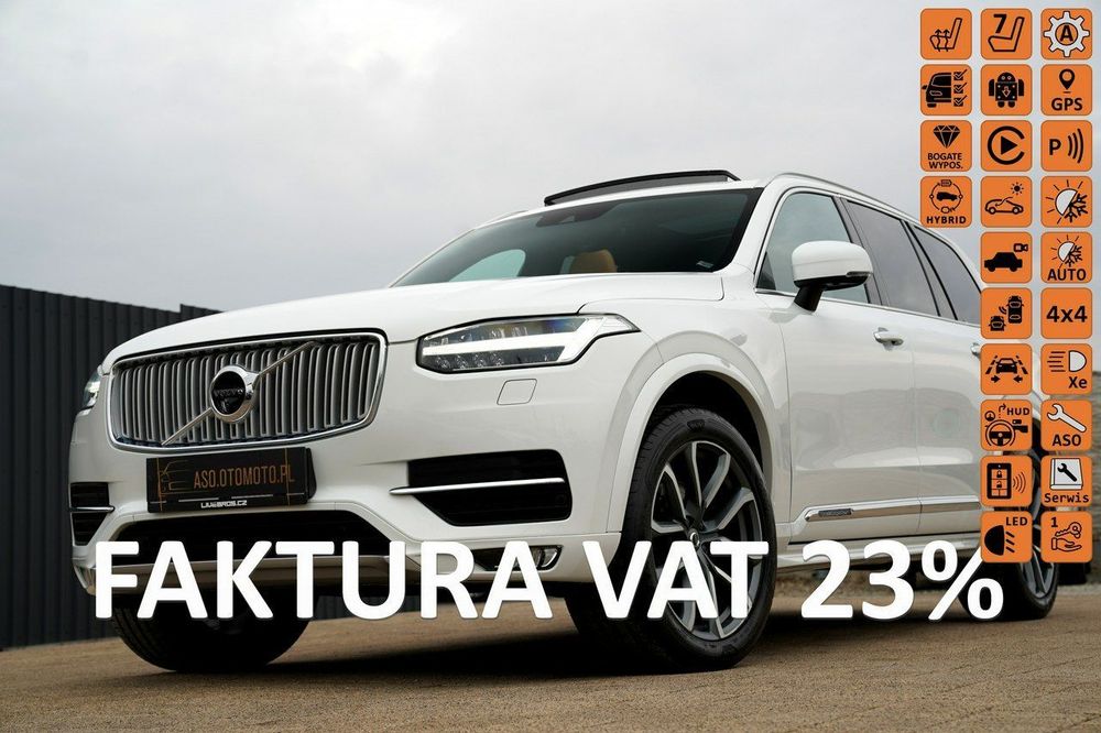 Volvo XC 90 INSCRIPTION panorama FUL LED 7-os SKÓRA nawi kamera 360 HEAD UP acc