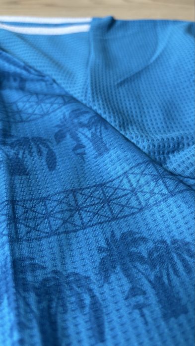 Koszulka sportowa piłkarska Zanzibar rozmiar M niebieska