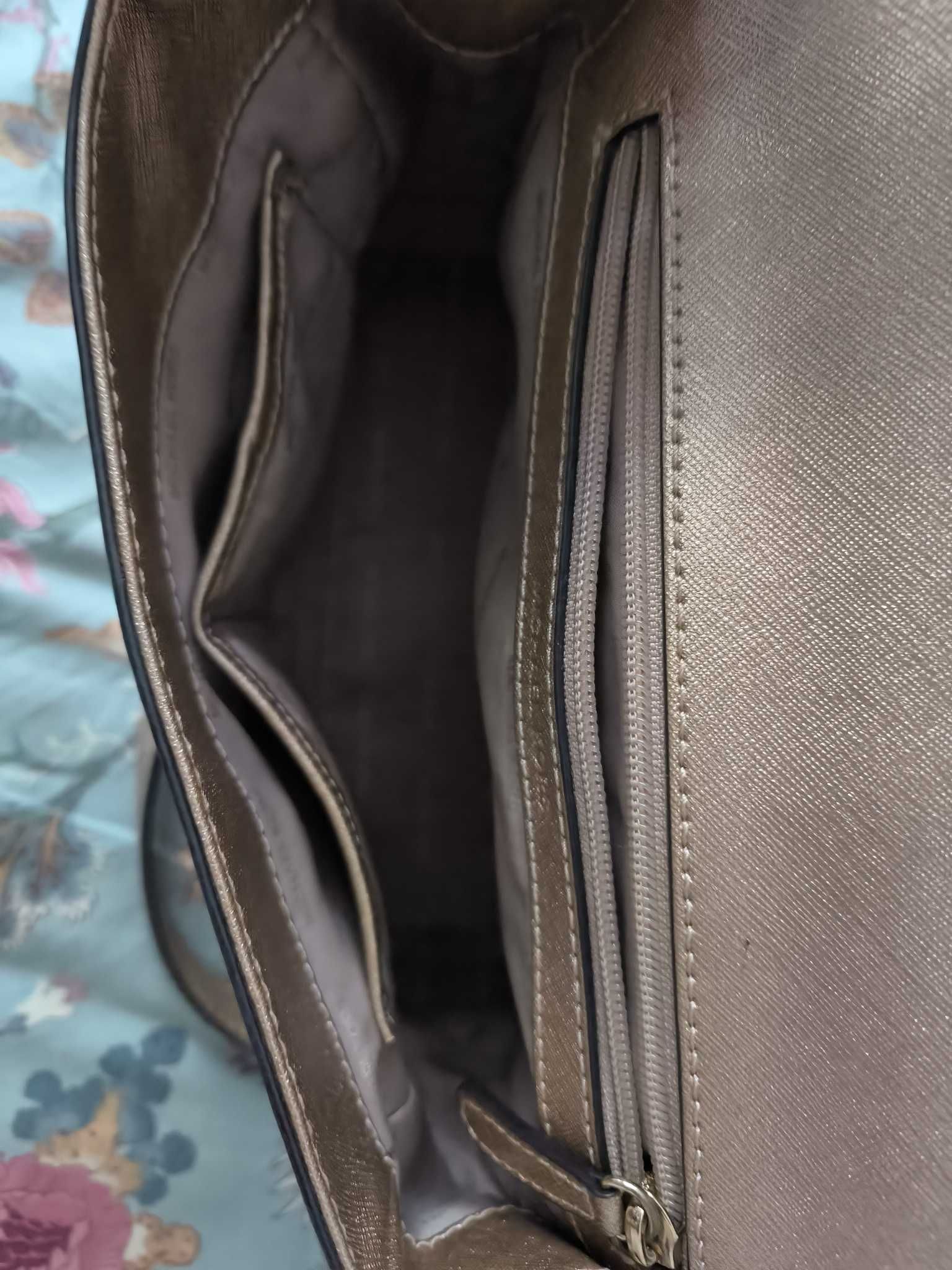 Torebka Michael Kors Metallic Gold Skóra Mini Ava