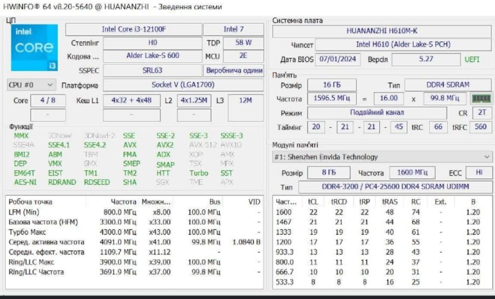 Продам ігровий ПК на i3-12100f (БЕЗ ВІДЕОКАРТИ)