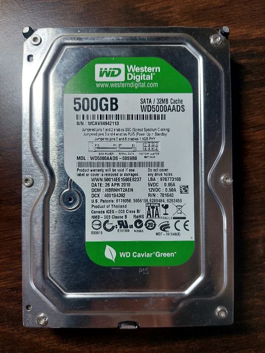 Dysk twardy Western Digital WD5000AADS 500GB SATA II 3,5