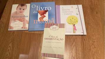 Vendo vários livros sobre o tema Maternidade