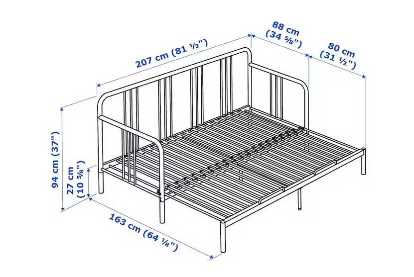 Cama individual/dupla FYRESDAL em bom estado