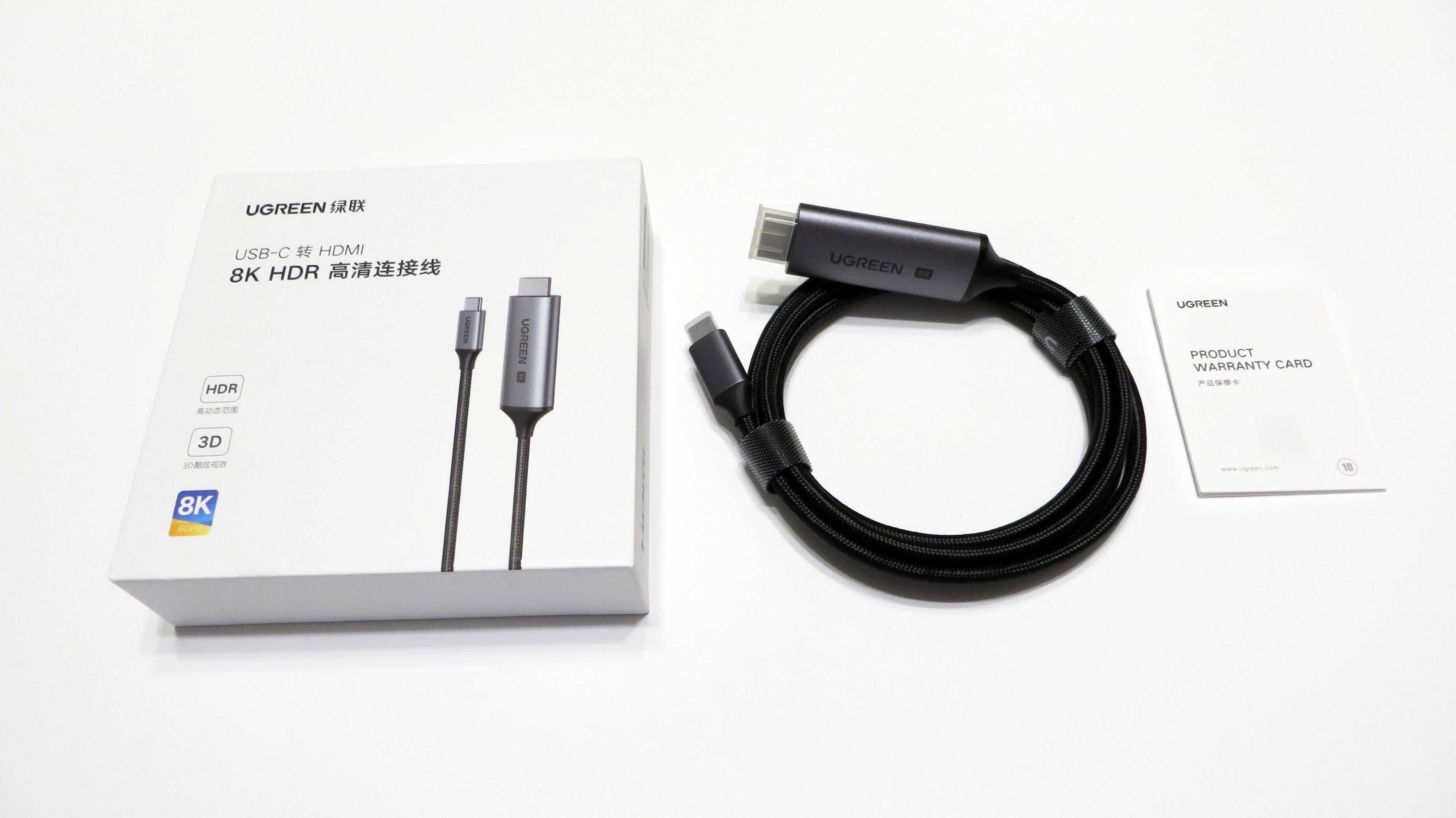 Кабель USB-C HDMI 2.1 240Гц 165Гц 144Гц 120Гц HDR Ugreen для Макбук