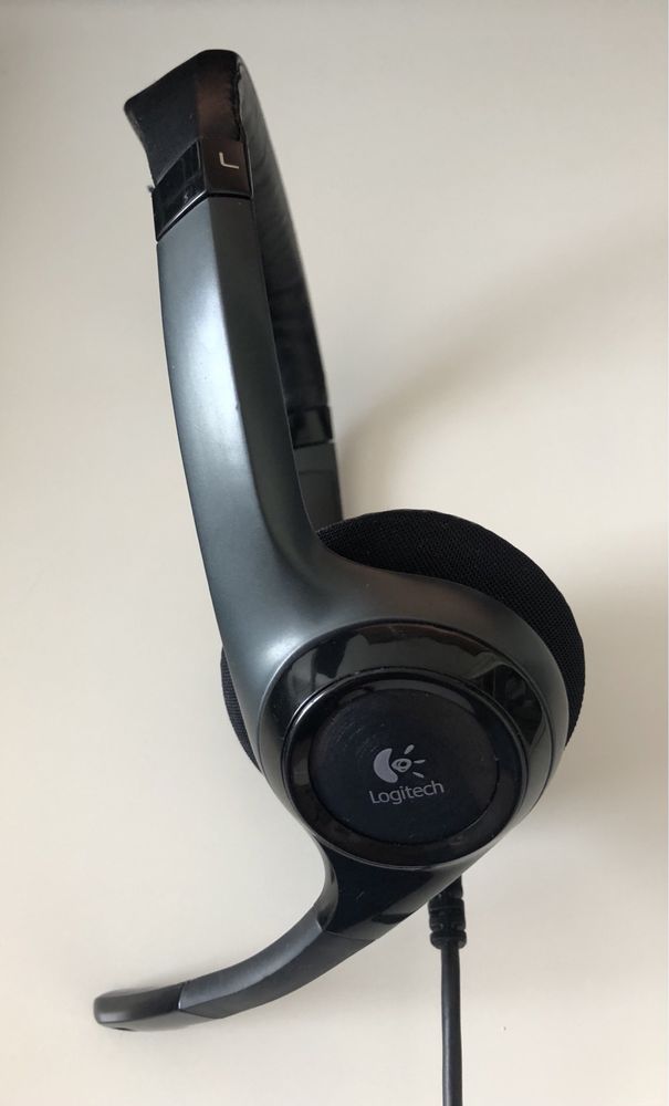 Słuchawki logitech z mikrofonem