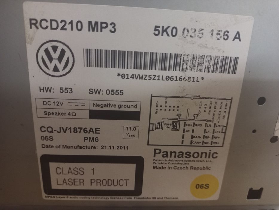 Radio samochodowe VW