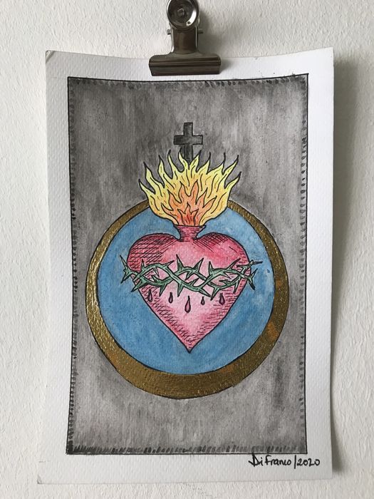 Pintura Sagrado Sagrado Coração de Jesus - Arte Sacra