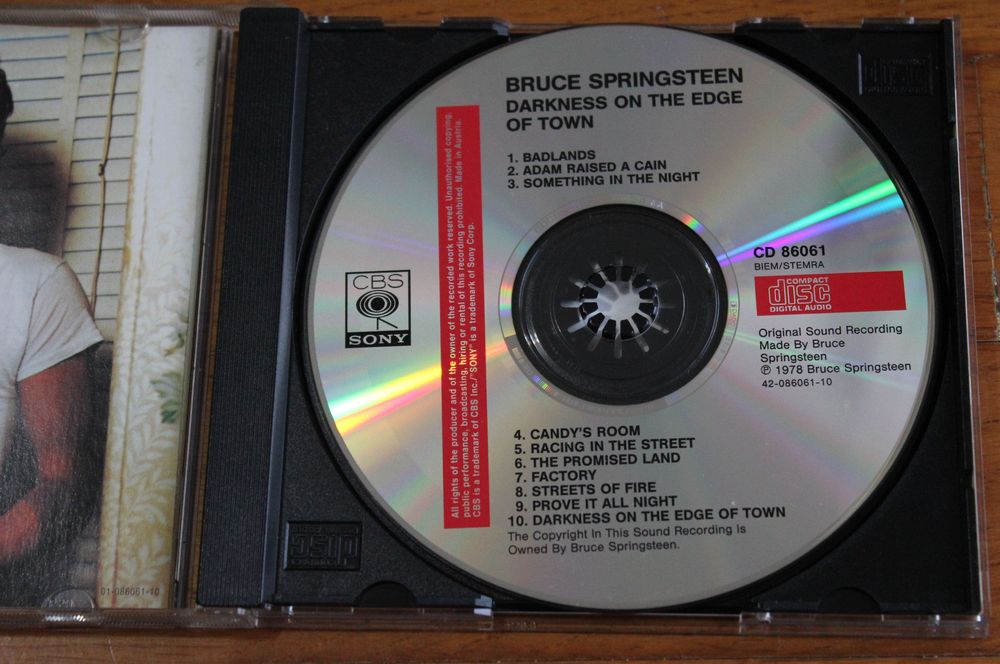 CD Bruce Springsteen - Darkness On The Edge Of Town (1978)